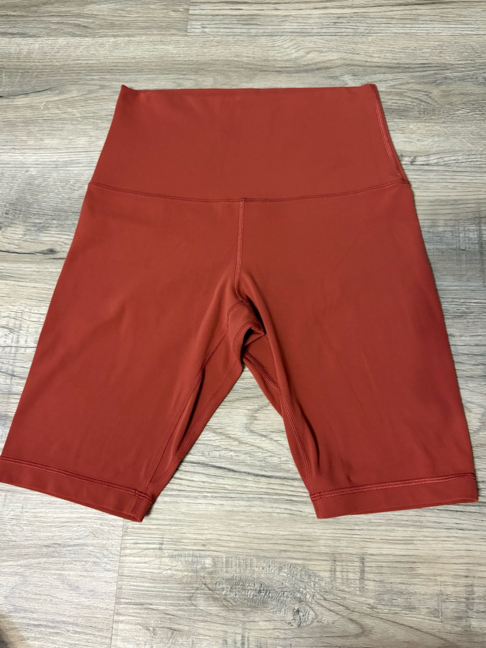 lululemon athletica High-Rise Biker Shorts in Rust Red